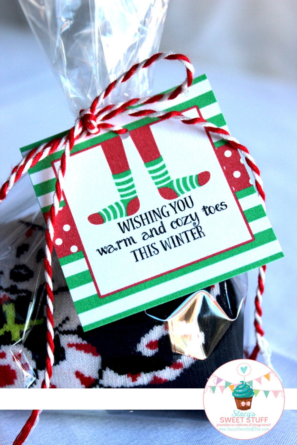 Christmas Sock Gift Tag Christmas Socks Tag Socks Tag  Etsy