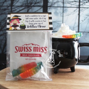 Halloween Taschendeckel, Hexengebräu, Schule Halloween Leckerei, Halloween Printable, Halloween Heiße Schokolade, Halloween Heißer Kakao