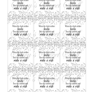 Konfetti Anhänger, Midnight Confetti, Printable, Instant Download Bild 3