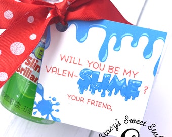 Valenslime Labels or Tags // School Valentines // DIY // Instant ...