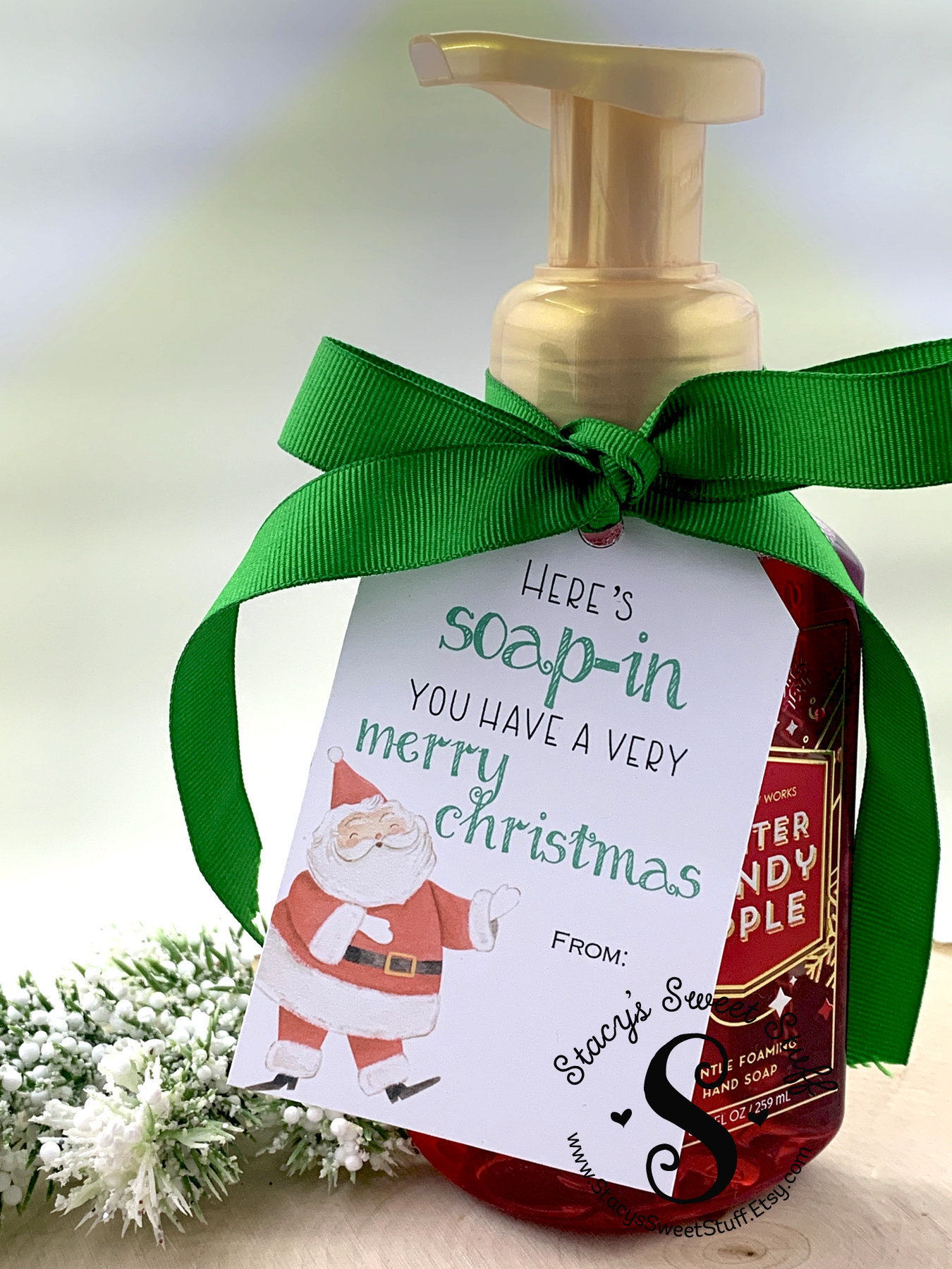Soap gift tag Holiday Soap Tag Teacher Gift Printable Gift | Etsy