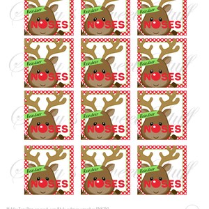 Reindeer Noses Tag, Reindeer Noses, Christmas Tag, Christmas Printable, Printable Christmas Tag ...