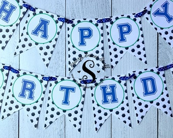 Soccer Birthday Banner, DIY, Printable