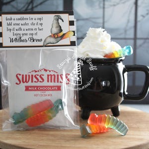 Halloween Bag Topper, Witches Brew, School Halloween Treat, Halloween Printable, Halloween Hot Chocolate, Halloween Hot Cocoa