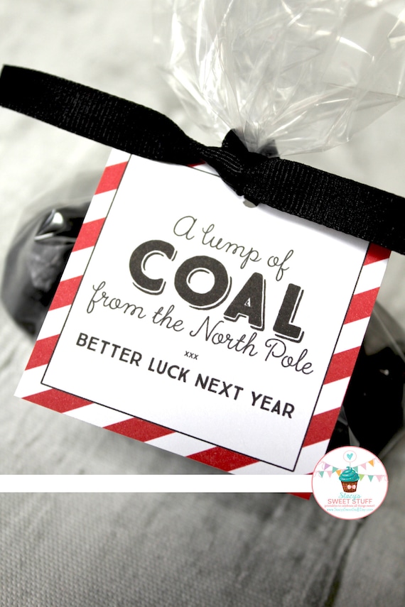 Coal Christmas Tag, Christmas Tag, PrintableTag, Printable Christmas, Coal, Coal Tag, Funny Christmas Gift, Gag Gift, DIY, INSTANT DOWNLOAD Il_570xn