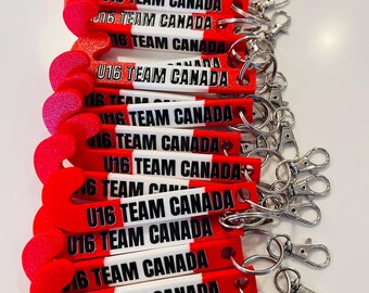 Custom Field Hockey Stick Keychains | Personalized Team Canada Gifts