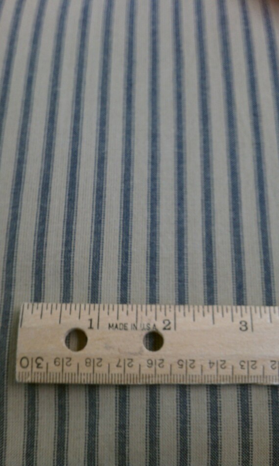 Black/Dark Navy Blue & Beige Striped Homespun Fabric 254E | Etsy