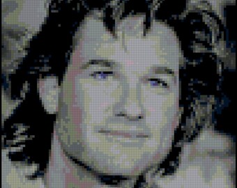 Kurt Russell Cross Stitch Pattern - Full Coverage Design for Intermediate Stitchers