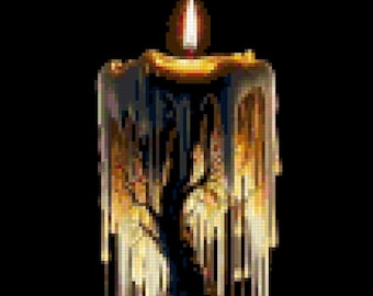 Light Up Your Stitching World with the Enchanting Candle Tree Cross Stitch Pattern!