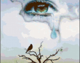 An Ocean Full of Tears - Original Counted Cross Stitch Pattern (Instant Download PDF)