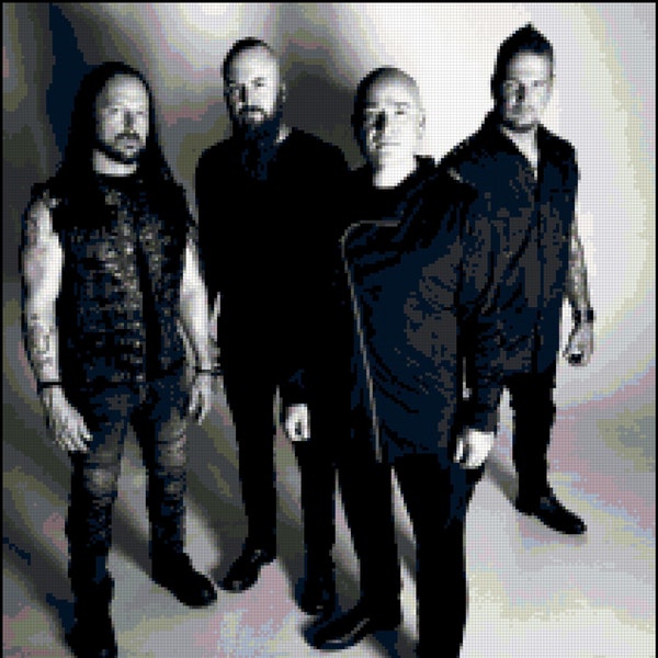 Disturbed - The Band Original Counted Cross Stitch Pattern