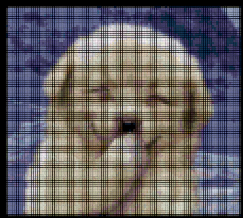 Smiling Puppy Counted Cross Stitch Pattern image 2