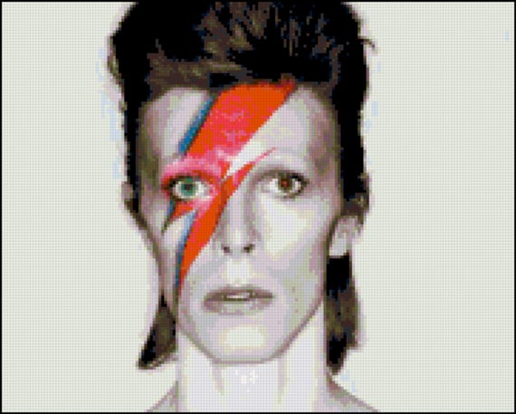 David Bowie - Ziggy Stardust Full Coverage Cross Stitch Pattern - Etsy