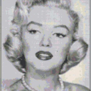 Marilyn Monroe Counted Cross Stitch Pattern