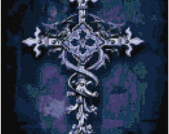 Gothic Cross of Hope Original Counted Cross Stitch Pattern