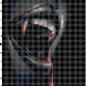 Counted Cross Stitch Pattern of Bloody Fangs image 2