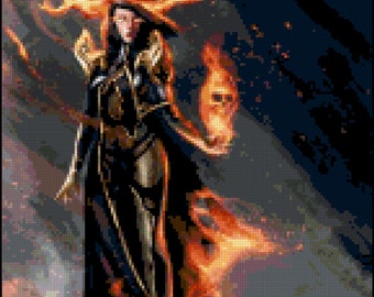 HOT Skull Queen Original Cross Stitch Pattern