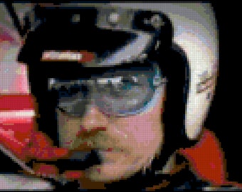 Dale Earnhardt "The Intimidator" - Original Counted Cross Stitch Pattern for Nascar Fans!**