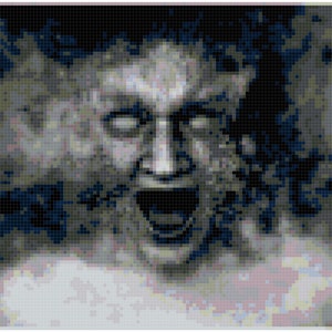 Spooky Face Original Cross Stitch Pattern