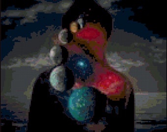 Black Holed Son: An Original, Advanced Counted Cross Stitch Pattern