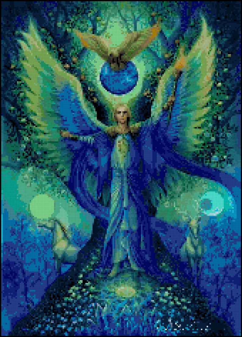 Original Counted Cross Stitch Pattern: "aliki Okuda's Earth Goddess ...