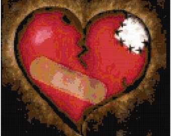 Mending a Broken Heart Original Cross Stitch Pattern