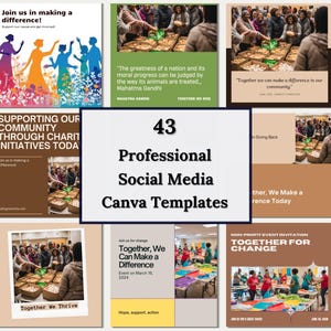 Nonprofit Canva Templates | Charity Flyers, Fundraising Social Media Posts, Volunteer Forms & Marketing Kit