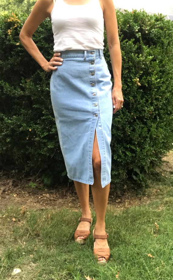 80s jean skirt