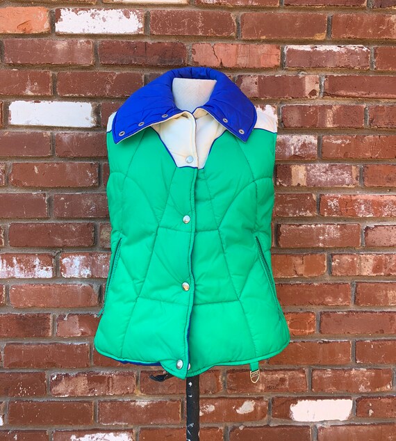 Vintage 1980’s SKYR ski vest, 1980’s vest, 80’s pu