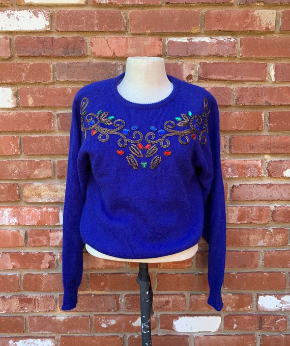 Vintage 1980’s sweater, acrylic sweater, 80’s swe… - image 1