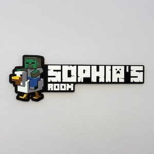 Mining Door Name Sign, Game Room Door Sign, Kids Room Sign, Mine Sign, Gamer Gift, Gamer Door Sign, Kids Room Wall Decor, 3D