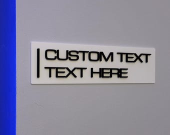 Letrero personalizado de Severance Style - Letrero de Severance y Lumon (22 cm x 6 cm) - Aplicación adhesiva incluida