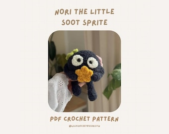 INGLÉS • Patrón de ganchillo de Nori, la pequeña duendecilla de hollín • Amigurumi