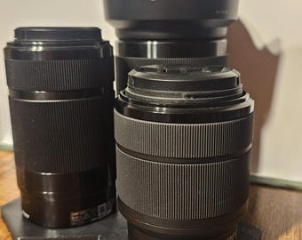 3D-utskriven hexagonal Sony-objektivfattning – trippel objektivhållare