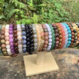 Handgemaakte natuurlijke kristallen kralenarmband, helende energie edelsteensieraden, armband voor dames en heren, uniek spiritueel cadeau