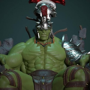 Hulk On Throne 3D STL File - 3D Design 3D Printer Hulk On Throne statue STL