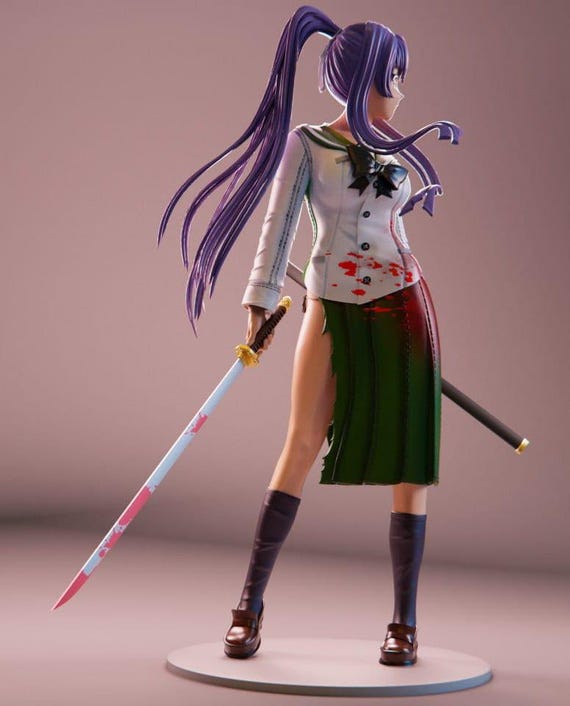 Saeko Statue 3D STL File - 3D Design 3D Printer Saeko Statue STL