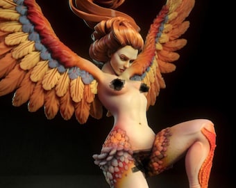 Estatua de la niña arpía Archivo STL 3D - Diseño 3D Impresora 3D Harpy STL