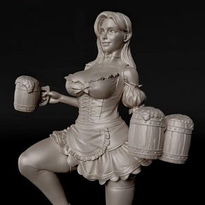 Nutshell Atelier Barmaid Girl 3D STL File - 3D Design 3D Printer Barmaid Girl STL