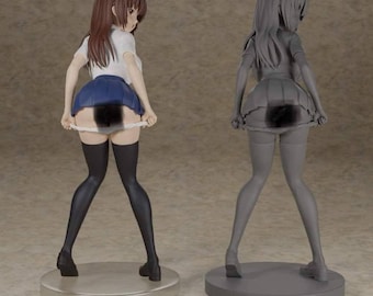 Naughty Anime School Girl 3D STL File - 3D Design 3D Printer Naughty Anime Schoolgirl STL