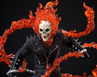 1-6 Scale Ghost Rider 3D STL File - 3D Design 3D Printer 1-6 Scale Ghost Rider STL