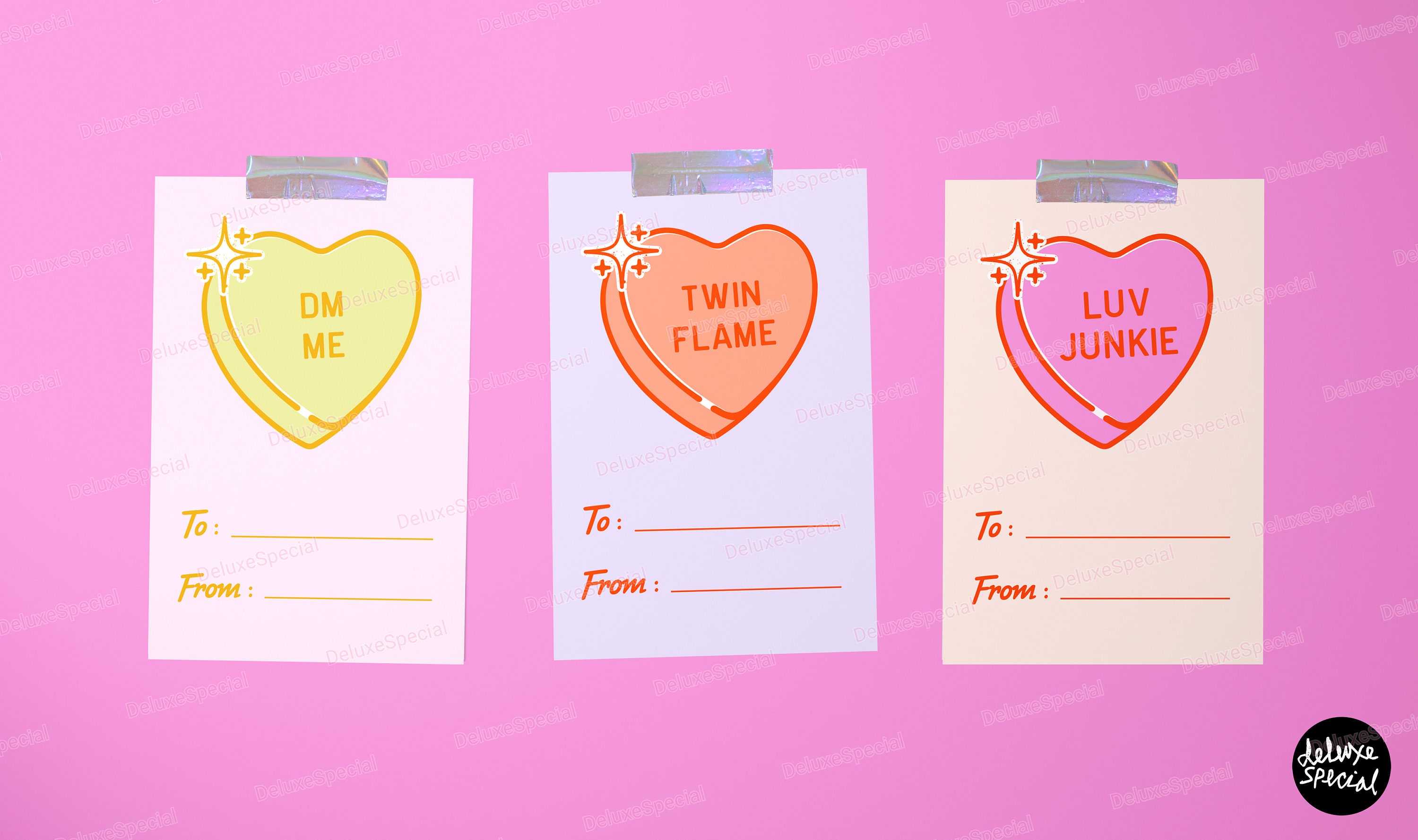Printable Valentines PDF Bundle Funny Valentine Trendy Valentine Card ...