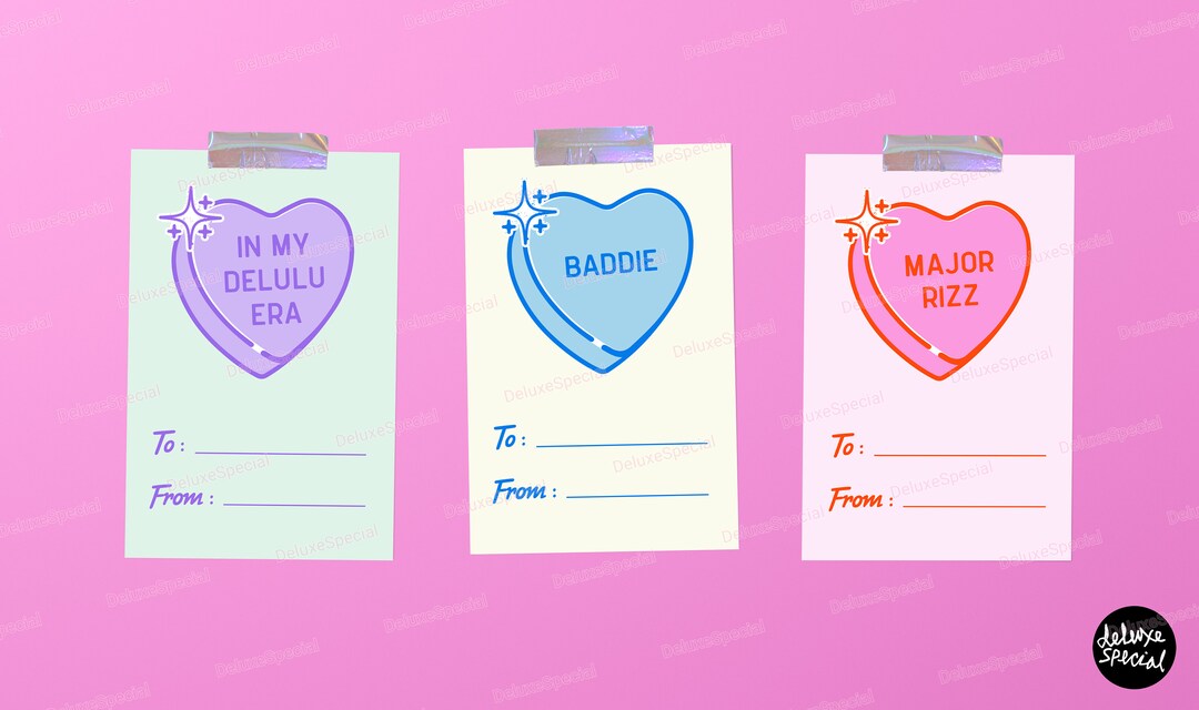 Printable Valentines PDF Bundle Funny Valentine Trendy Valentine Card ...