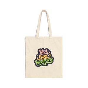 Casual Cotton Canvas Tote Bag, Motivational Bag, Eco-Friendly Shopping Tote, Daily Use, Gift for Her