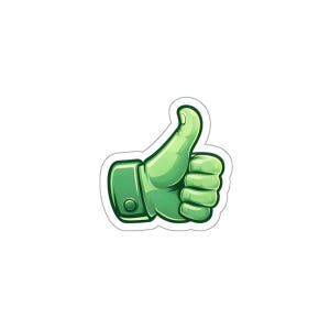 Thumbs Up Stickers, Positive Vibe Decals for Journals, Laptops, Water Bottles, Gifts, Stickers for Kids and Adults