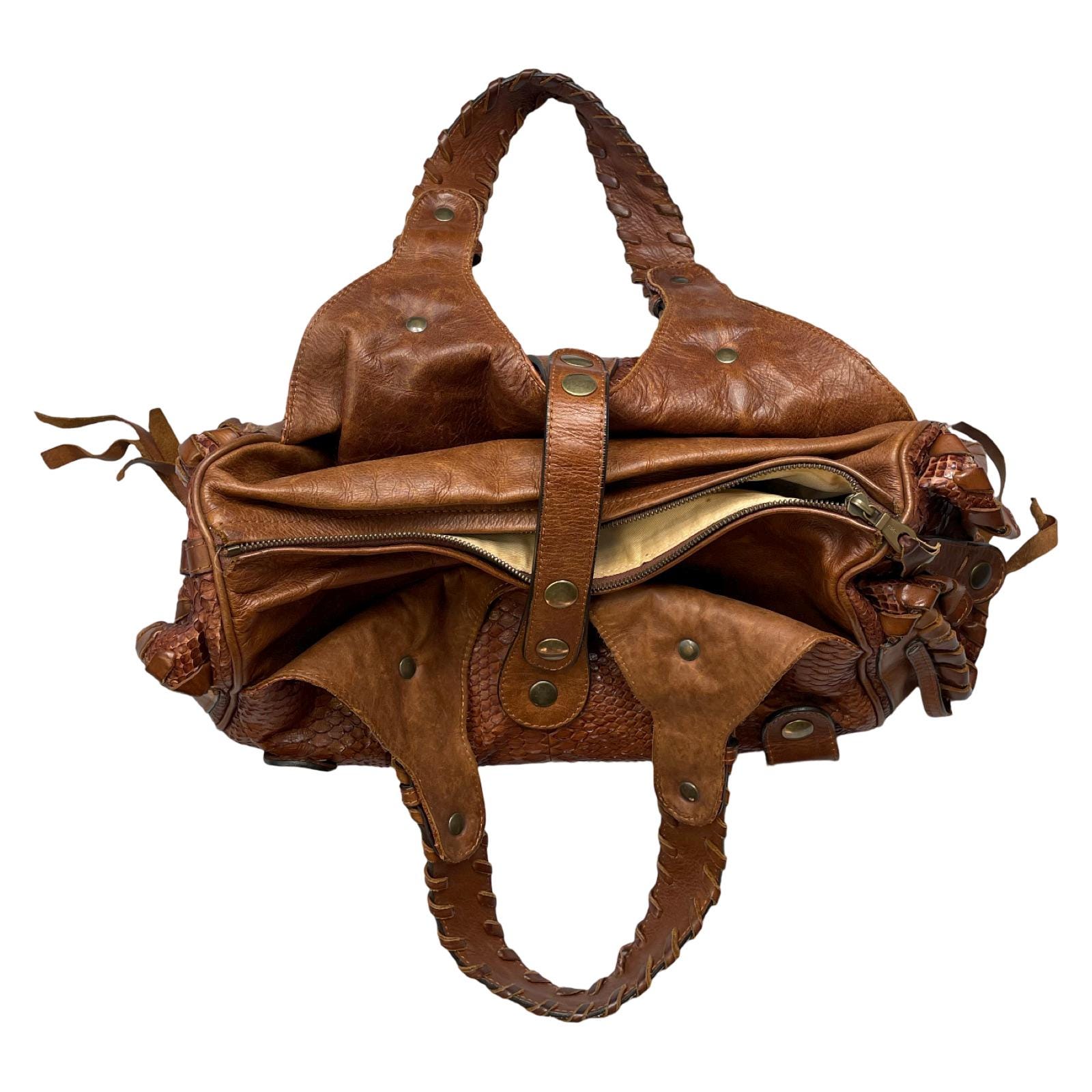 Chloé Python Leather Cognac Silverado Bag F04 - Etsy