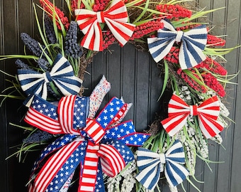 Patriotic Country Stars Wreath