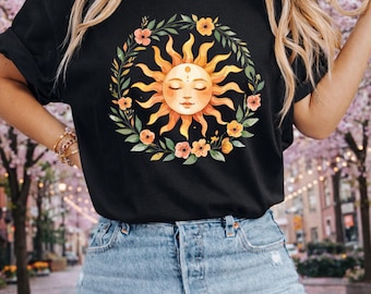 Yoga T-shirts voor vriendinnen | Spirituele vrouwenbundel | Mandala-, zon- en ademhaalontwerpen | Bijpassende groepsoutfit | Yoga cadeau