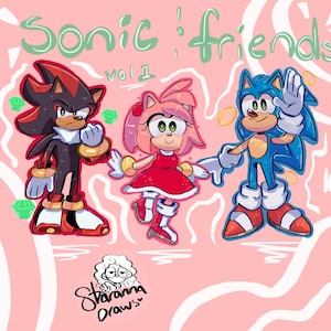 SONIC & Freunde!! 2,5 ”Acryl SCHLÜSSELANHÄNGER !! ROUGE ausverkauft!!