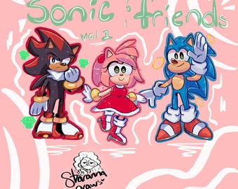 ¡SONIC y amigos! ¡LLAVEROS acrílicos de 6,35 cm! Sonic el erizo